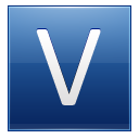 Letter V blue Icon