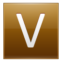 Letter V gold Icon