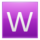 Letter W pink Icon