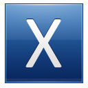 Letter X blue Icon