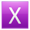 Letter X pink Icon