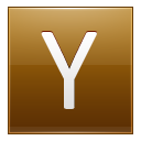 Letter Y gold Icon