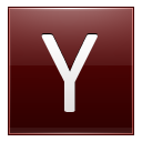 Letter Y red Icon