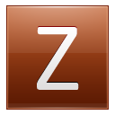 Letter Z orange Icon