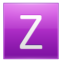 Letter Z pink Icon