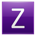 Letter Z violet Icon