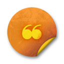 Orange sticker badges 002 Icon