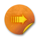 Orange sticker badges 018 Icon