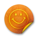 Orange sticker badges 067 Icon