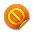 Orange sticker badges 080 Icon