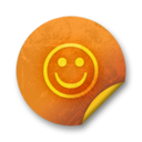 Orange sticker badges 109 Icon