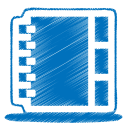 blue address book Icon