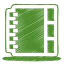 green address book Icon