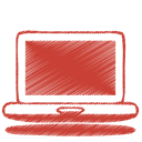 red laptop Icon