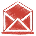 red mail open Icon