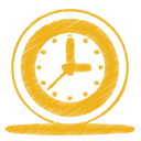 yellow clock Icon