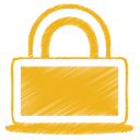 yellow lock Icon