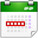 actions view calendar workweek Icon