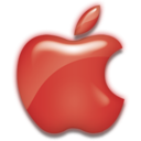 Apple Logo Red Icon
