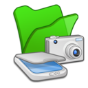 Folder green scanners cameras Icon