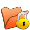 Folder orange locked Icon