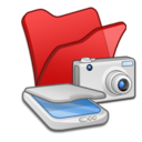 Folder red scanners cameras Icon