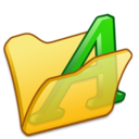 Folder yellow font1 Icon