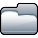 Folder Open Silver Icon