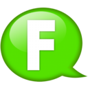 Speech balloon green f Icon