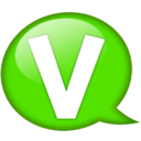 Speech balloon green v Icon