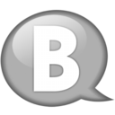 Speech balloon white b Icon