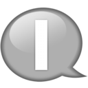 Speech balloon white i Icon