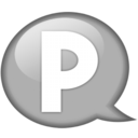 Speech balloon white p Icon