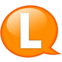 Speech balloon orange l Icon