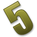 Number 5 Icon