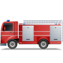 Fire Truck Left Red Icon