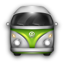 VW Bulli Green White Icon