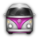 VW Bulli Purple White Icon