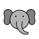 Animal icon - color - Elephant Icon