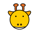 Animal icon - color - Giraffe Icon