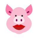Pig With Lipstick Icon