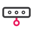 Red pet collar Icon