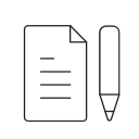 Paper and pen_1px Icon