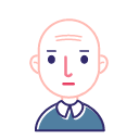 Bald man linear Icon