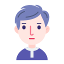 Facial boy blue Icon
