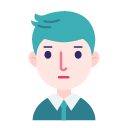 Facial boy green Icon