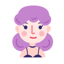 Facial curly bangs Icon