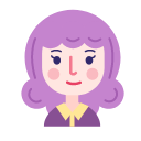 Facial curly purple Icon