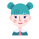 Facial little girl Icon