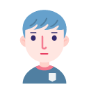 Facial men's blue Icon